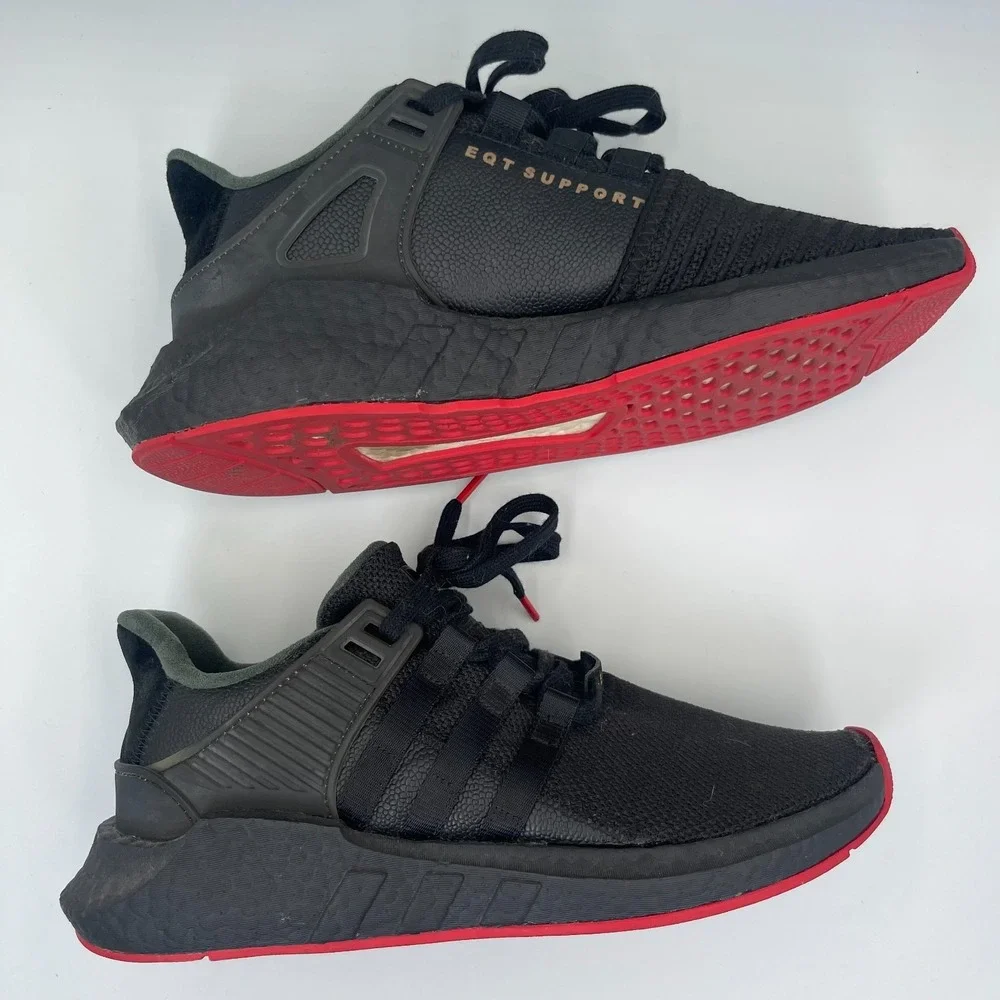 Adidas EQT Support ADV / 91-17 Sneakers Men Size 10 Black Athletic Running Shoes